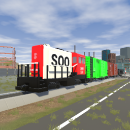 Soo Line H-12-44 with freight cars