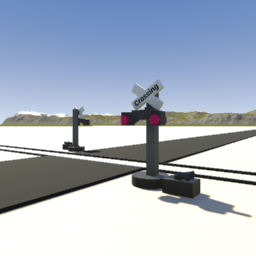 Old USA Railroad Crossing x2