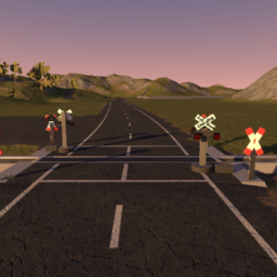 USA Railroad Crossing x2 Variation 2