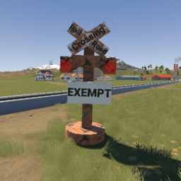 Old USA Railroad Crossing "EXEMPT"