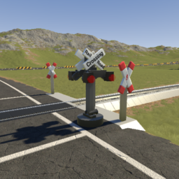 USA Railroad Crossing (Double Sided)