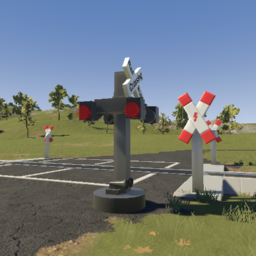 USA Railroad Crossing (Double Sided) Variation 2