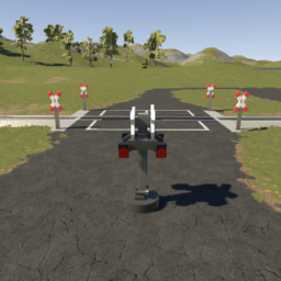 USA Railroad Crossing (Double Sided) Variation 3