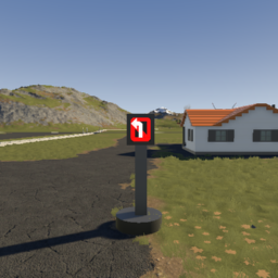 No Left Turn Sign (Light Up)