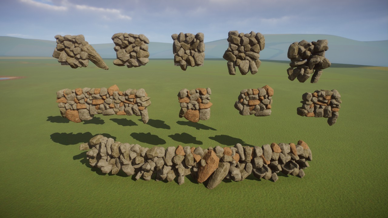 Stacked Rock Walls