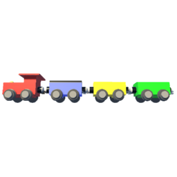 Wooden toy tender train