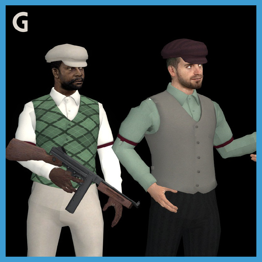 Dave's Mobsters Pack 1 [Playermodel + Ragdoll]
