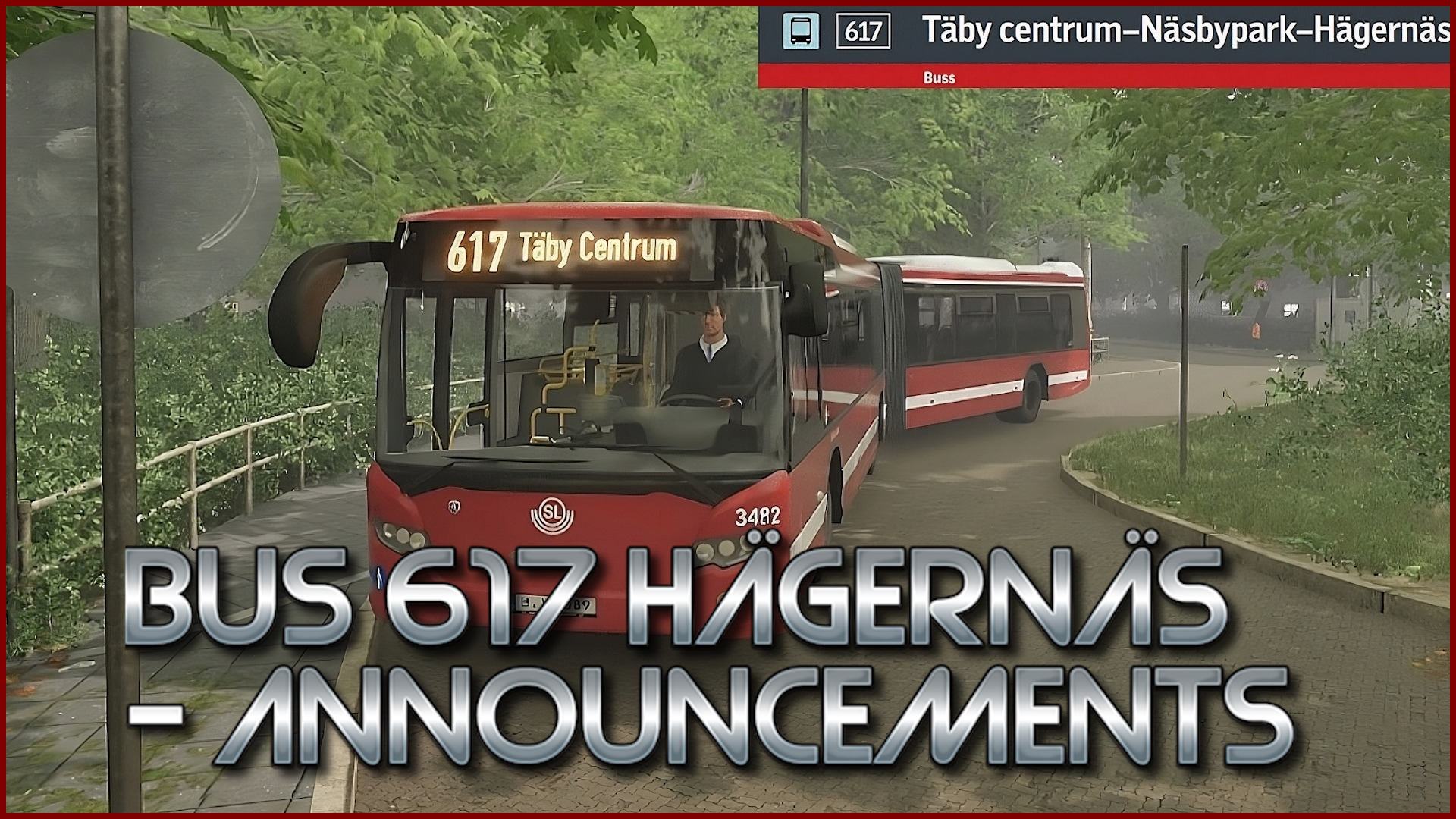 SL Bus 617 - Hägernäs Announcements