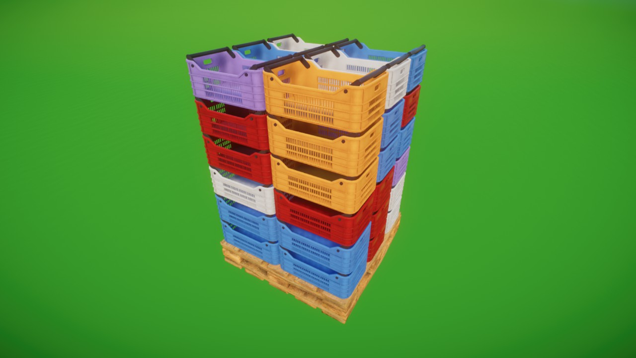Prop - Empty Crates on Pallet