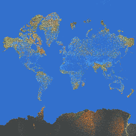 A bomd World map