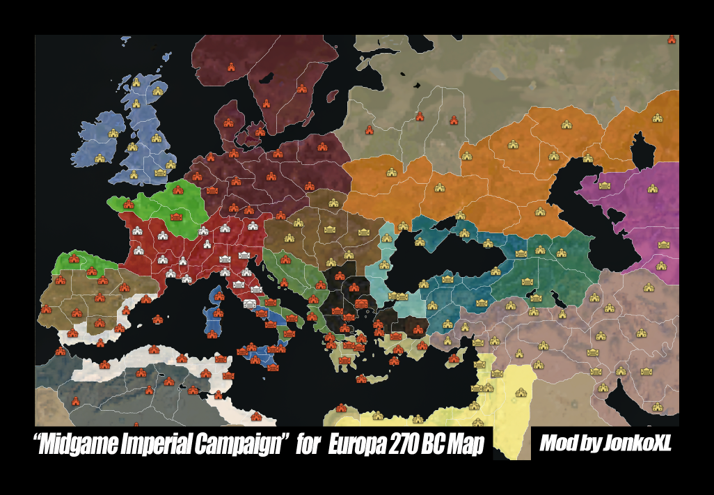 Midgame Campaign for Europa 270BC Map (Total Overhaul)