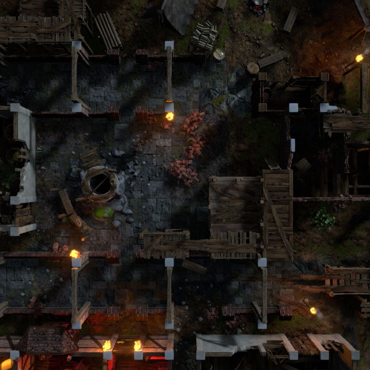 Back alleys and rift - night