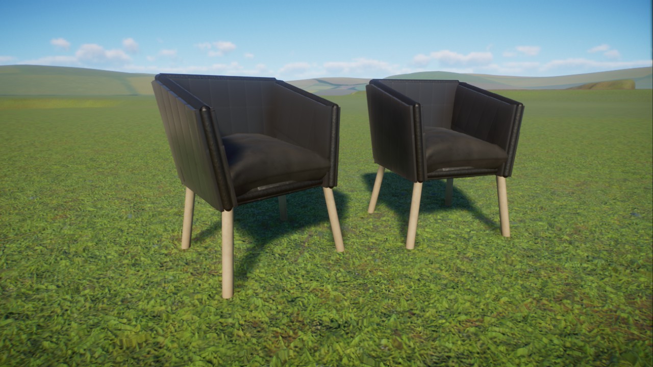 Modern Black Leather Chairs
