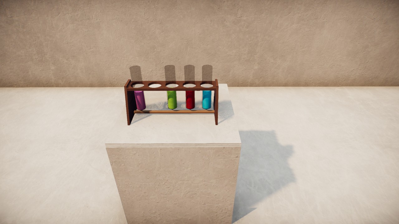 Test tube rack, loaded