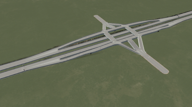 Highway exit intersection preview