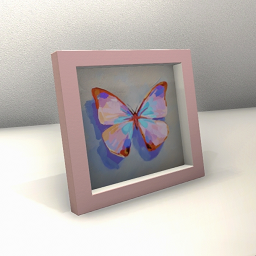 Framed butterfly art - Pink