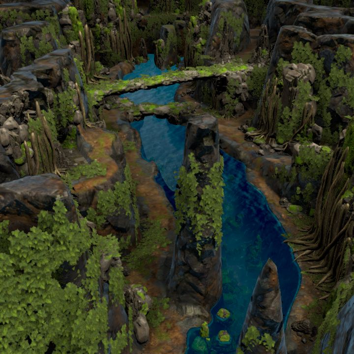 Overgrown Cave - 'blank' template