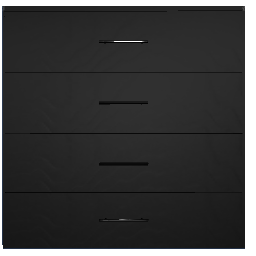 MCS Black - Wide Drawer Unit