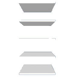 MCS White - 5 Shelf open-sided unit