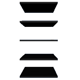 MCS Black - 5 Shelf open-sided unit