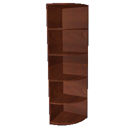 5 Tier Corner Shelf - Sapele