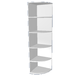 5 Tier Corner Shelf - White