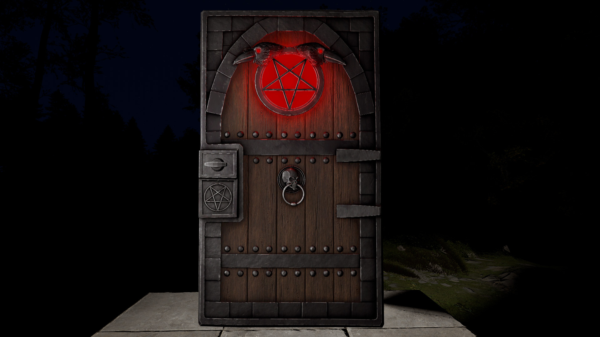 Demonic Raven Door