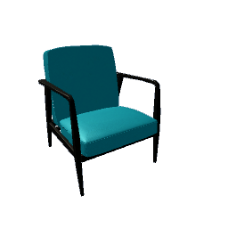 Boring Teal Leather Armchair