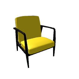 Boring Yellow Leather Armchair