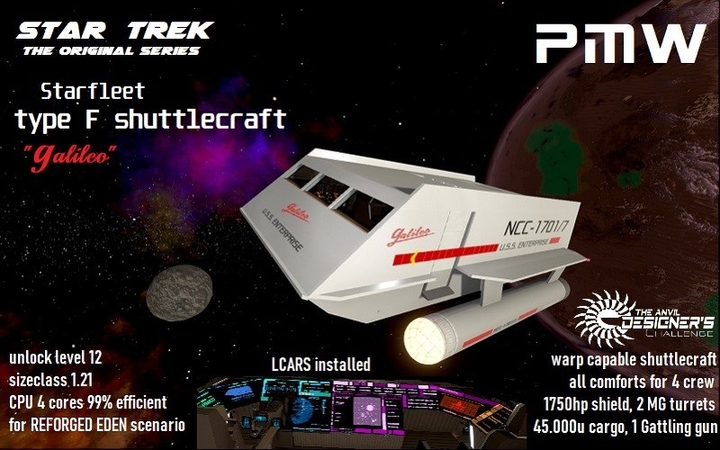 PMW-SV-Star Trek F-class shuttlecraft (RE CPU4 L12)