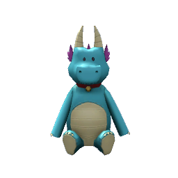 Large Stuffed Dragon- Blue