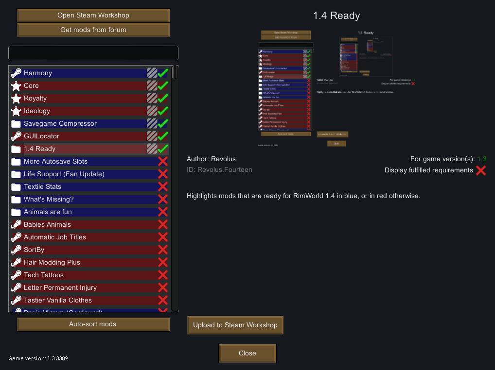 1.4 Ready: Highlight mods that are ready for RimWorld 1.4