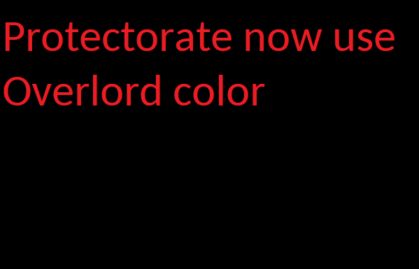 Protectorate changes color