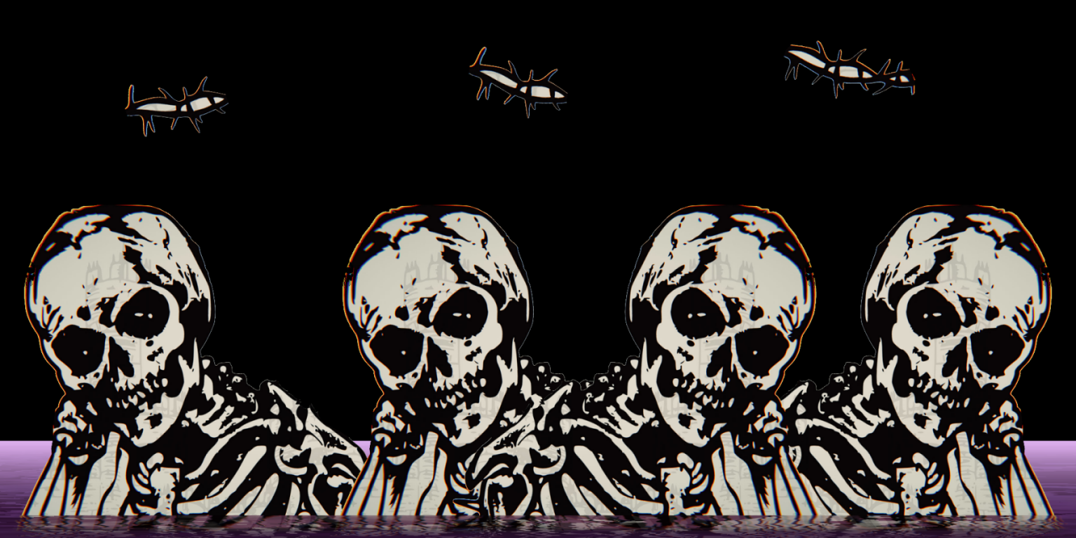 R! Spooky scary skeletons