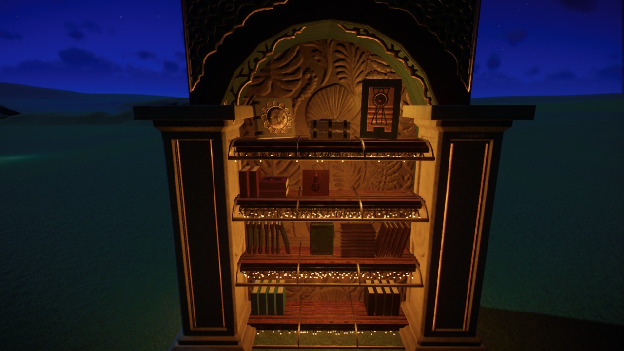 Apothecary Bookshelf with Books