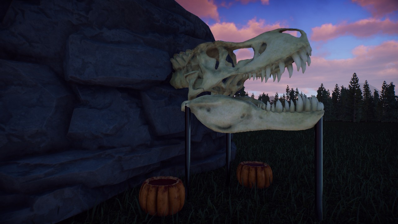 Scary T-rex skull