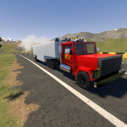 Softbody Semi Truck With Trailer
