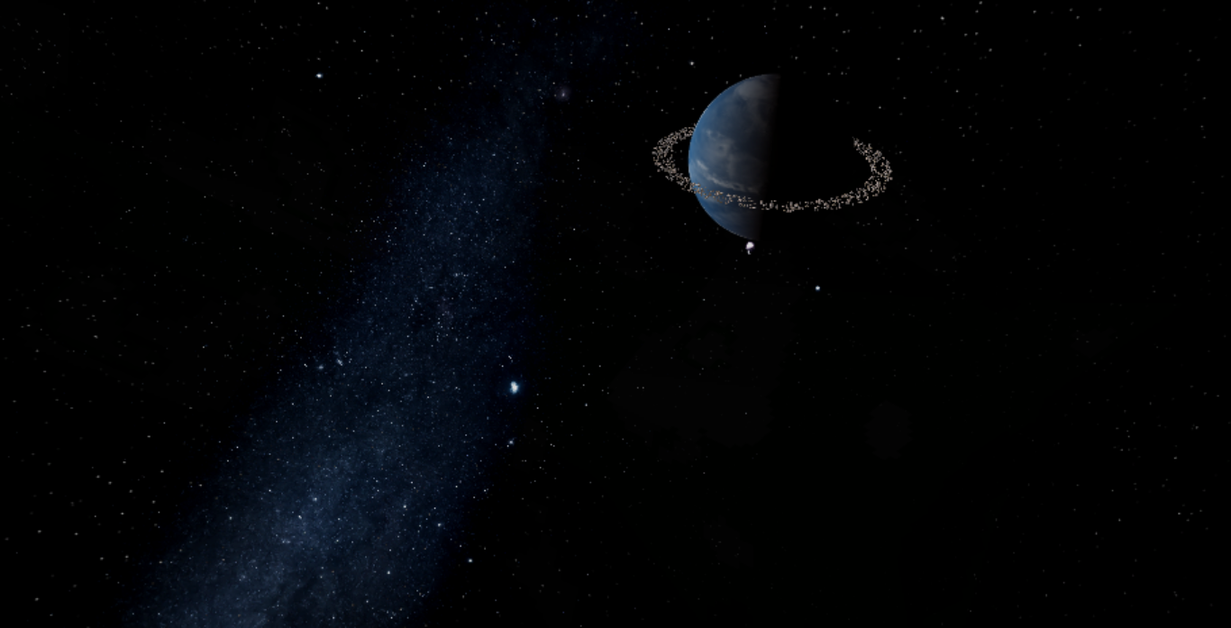 Ringed Oceanic World with moon
