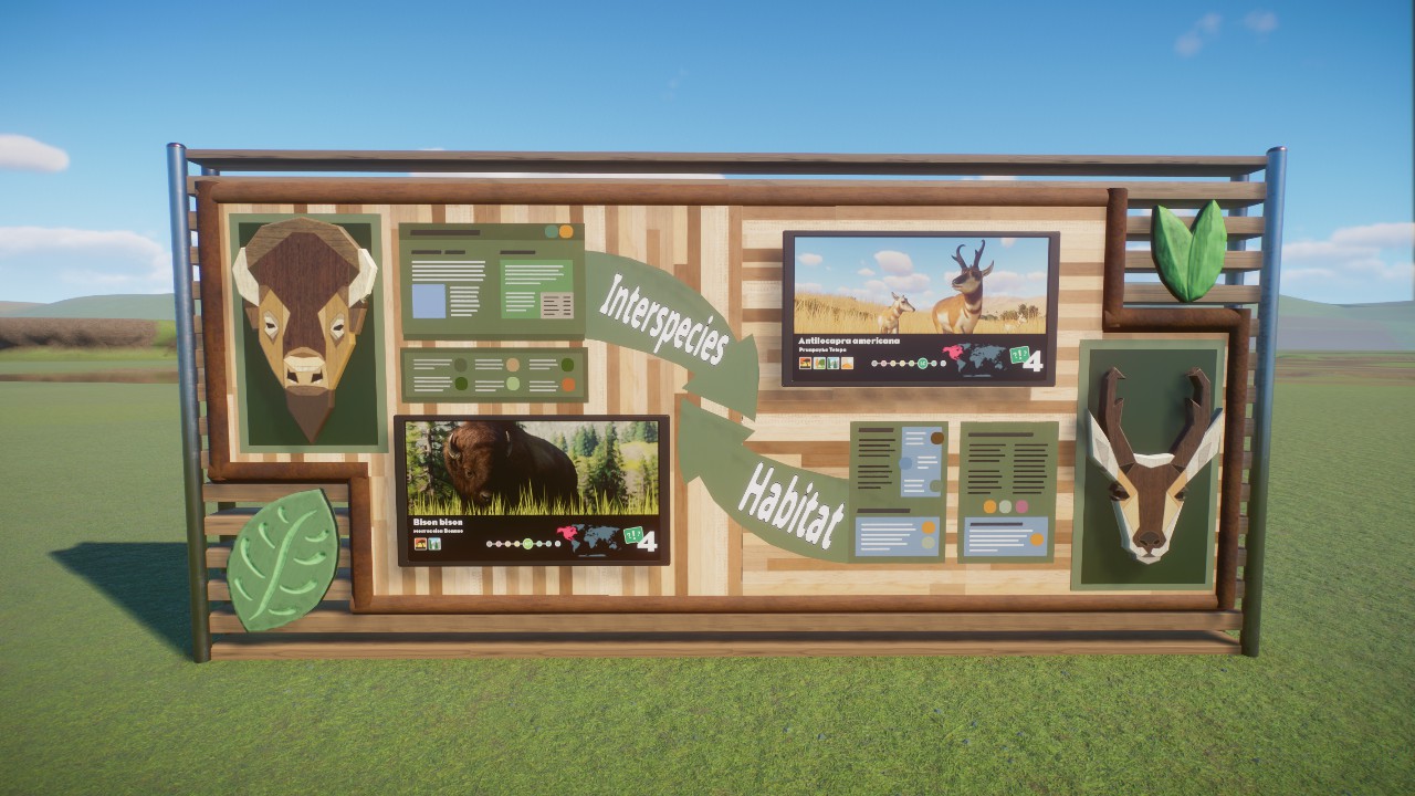 Bison + Antelope Education Wall
