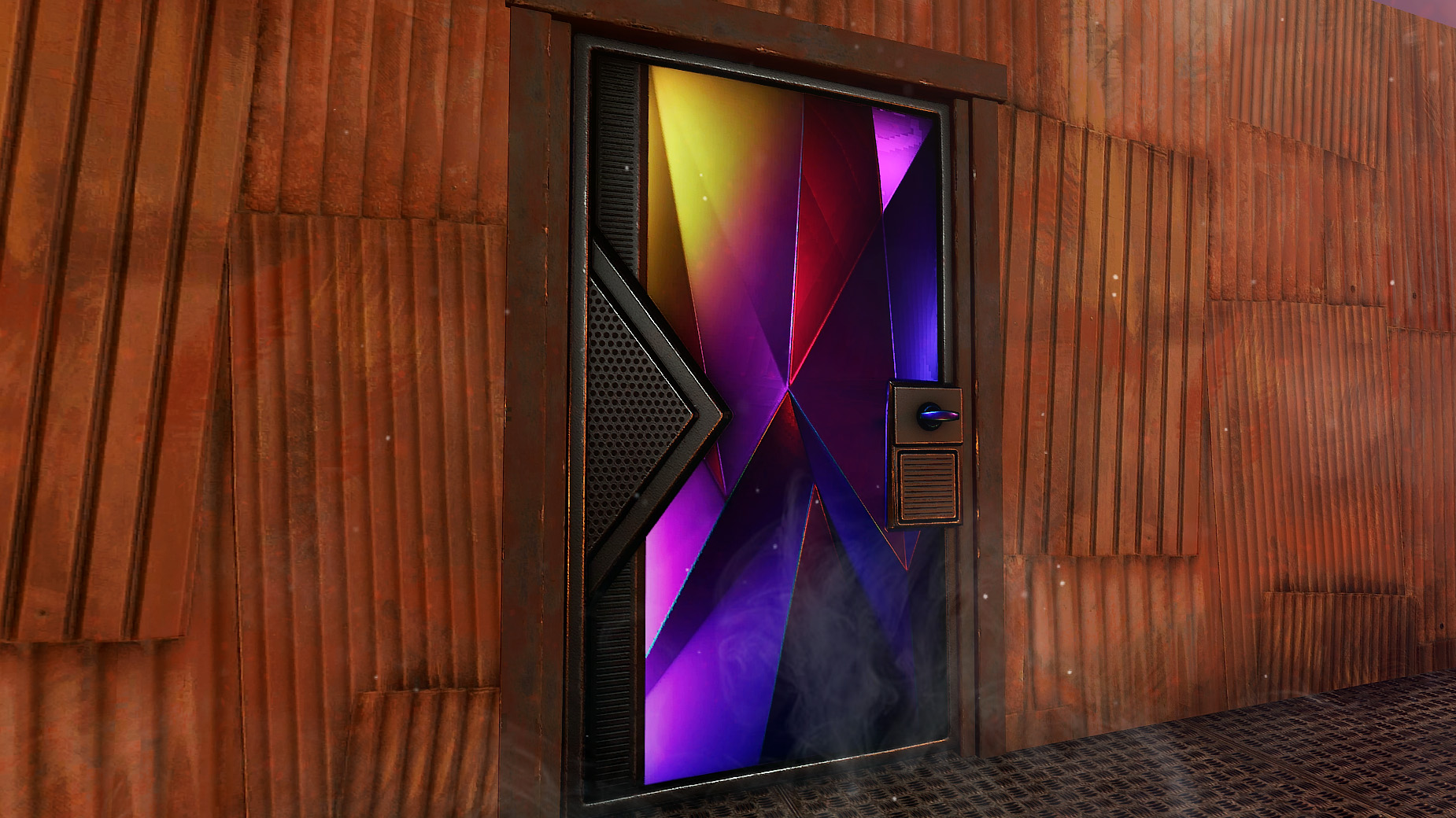 Tempered Sheet Metal Door