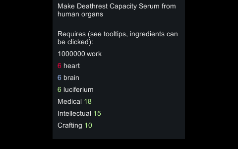 Make Deathrest Capacity Serum