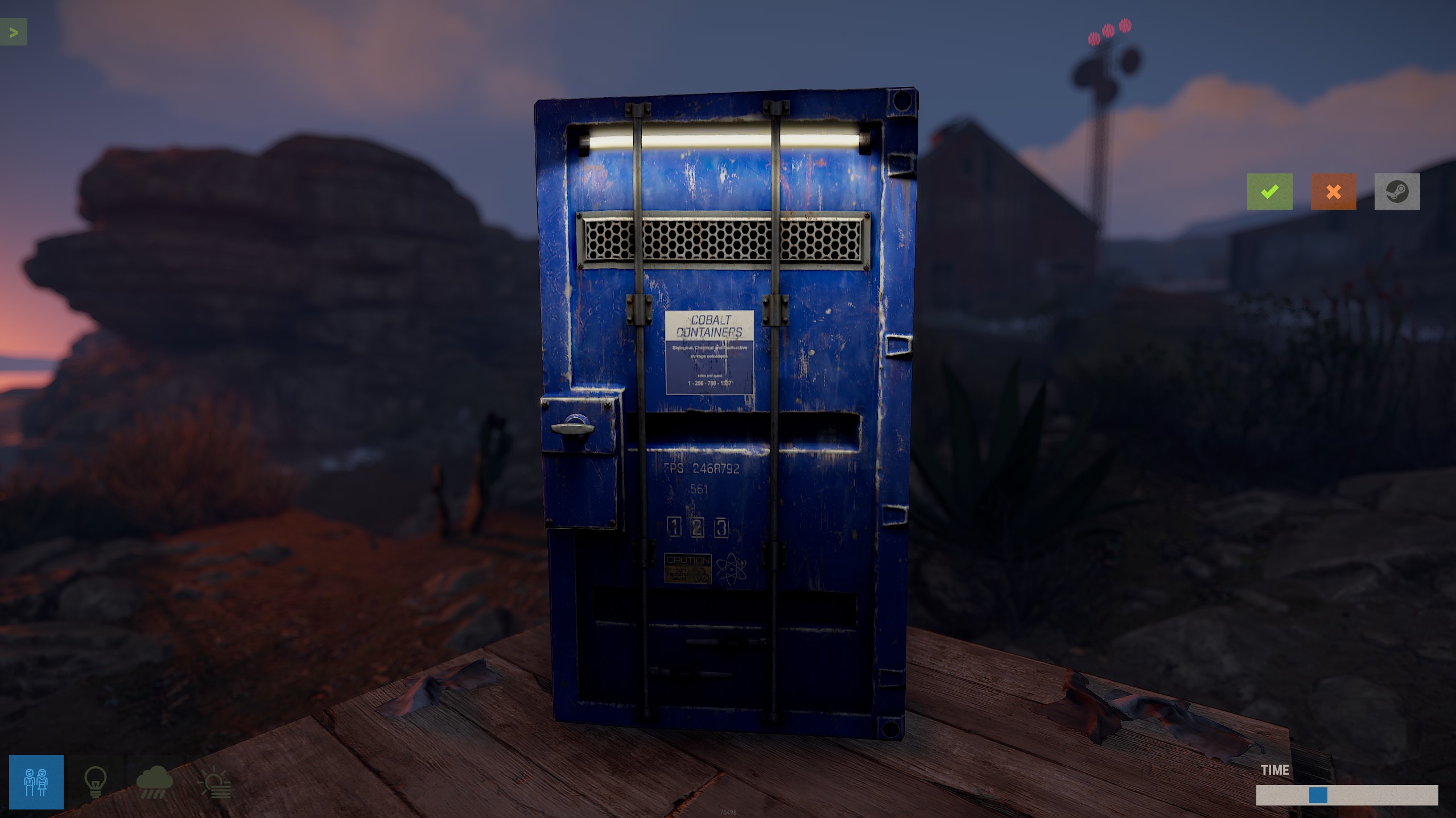 Cobalt Container Metal Door