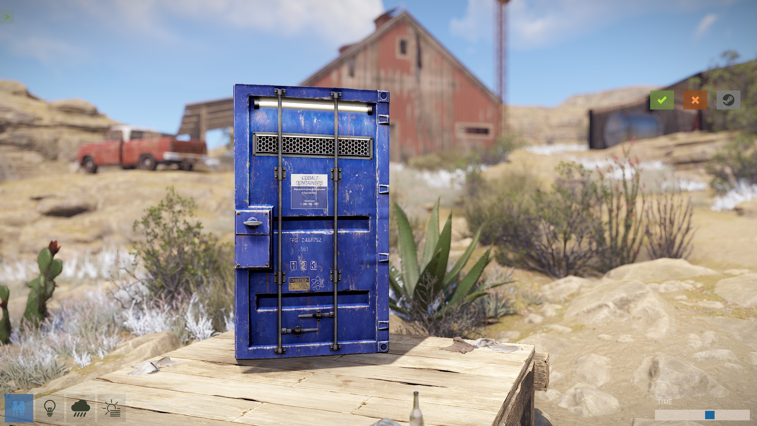 Cobalt Container Metal Door