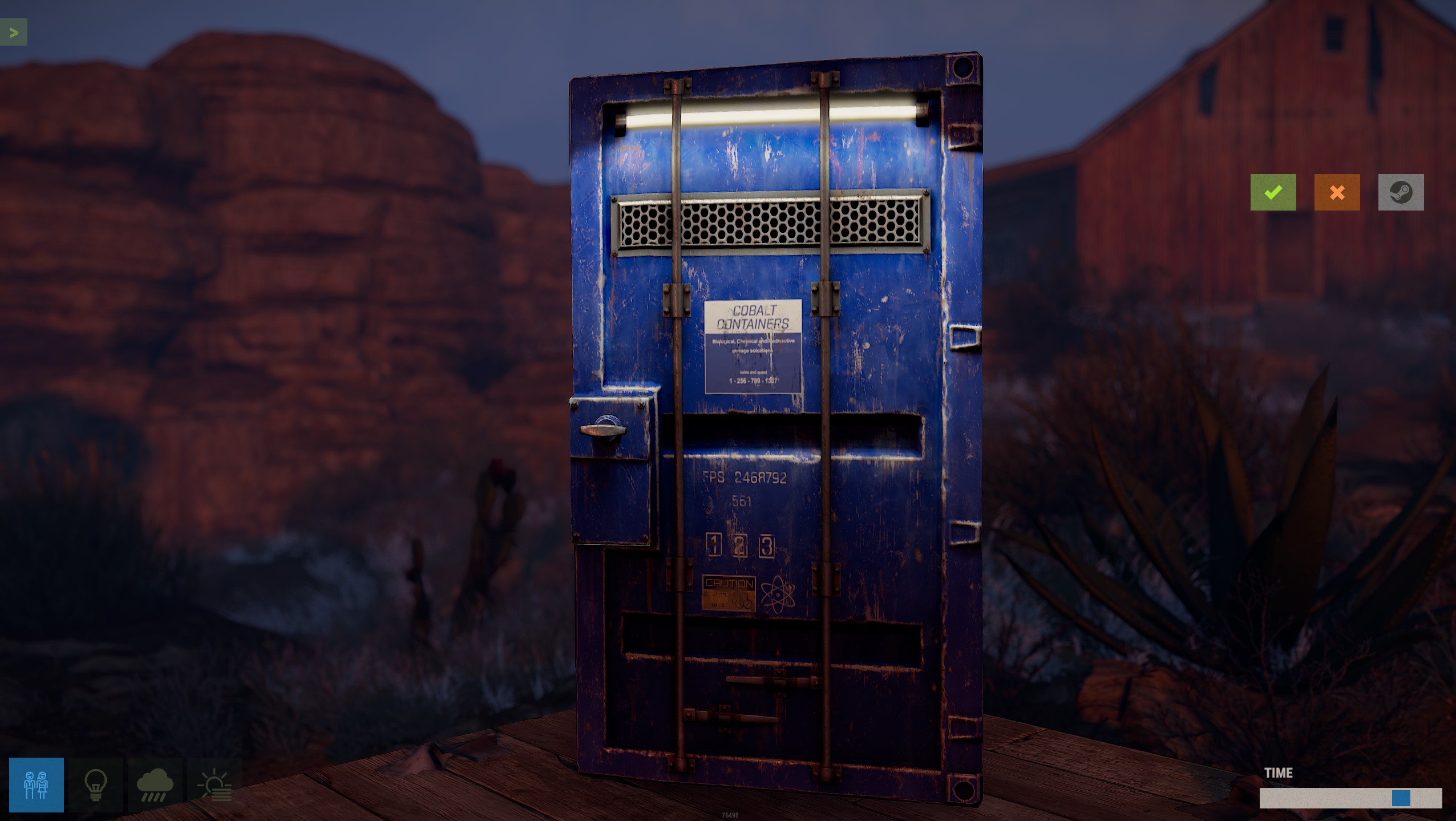Cobalt Container Metal Door