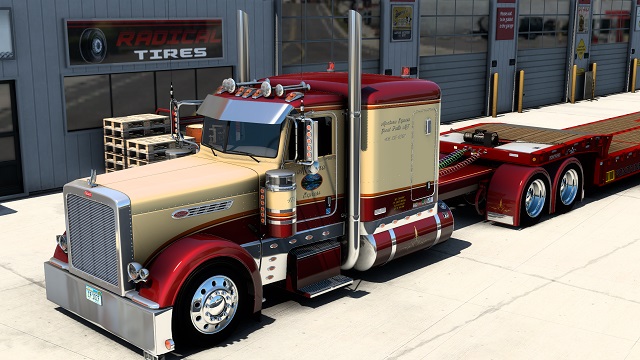 Montana Express skin for the Jon Ruda Peterbilt 389 72" Flat Top
