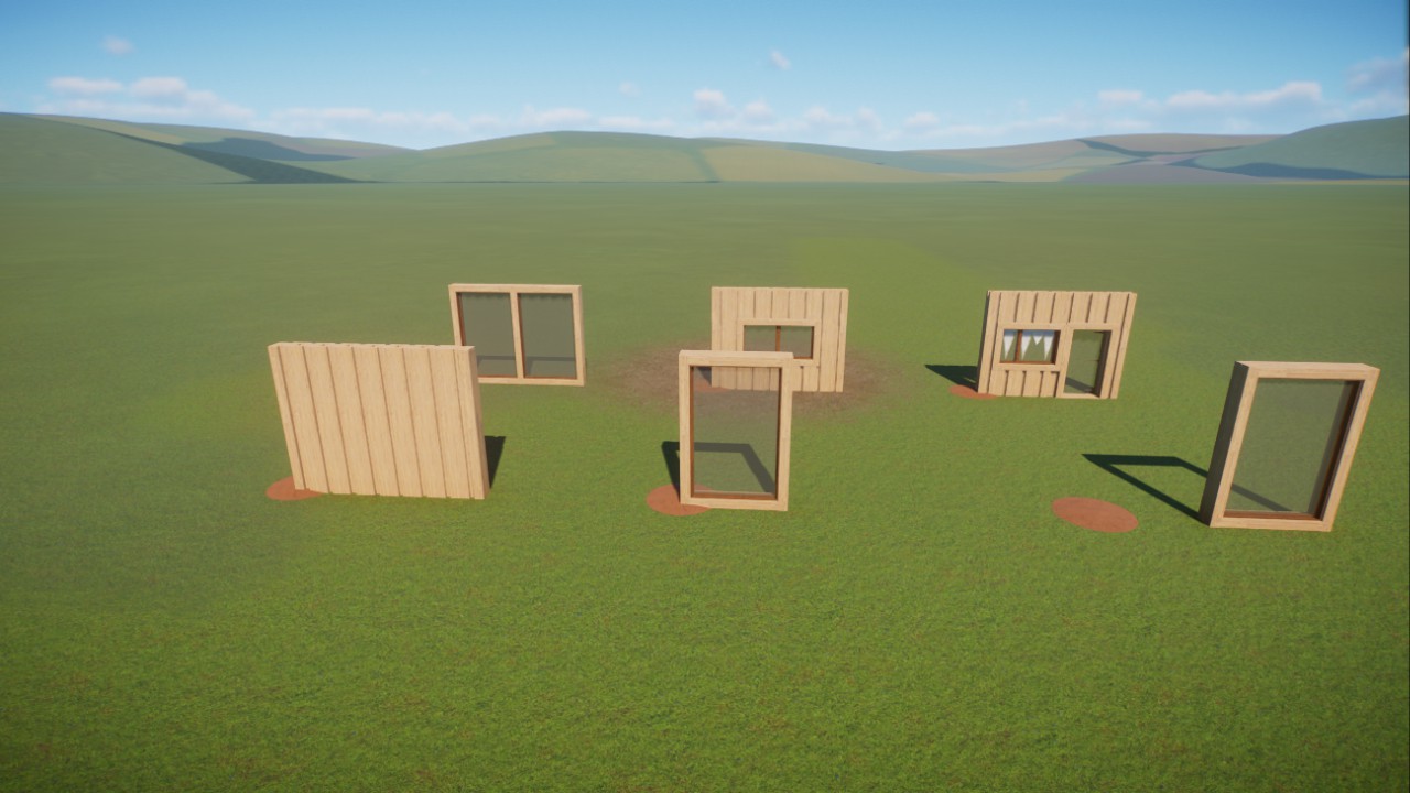 Holzwand-Set / wooden wall set
