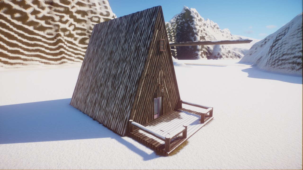 Rustic A-Frame Cabin Staff Room