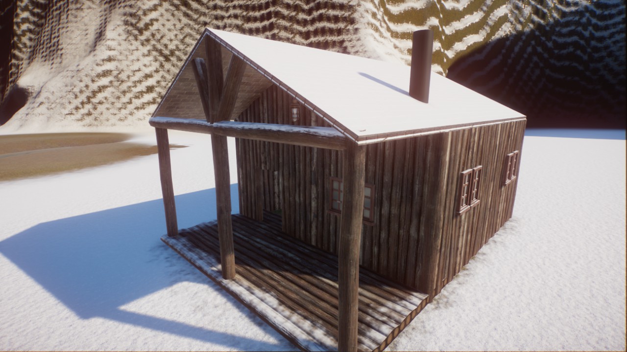 Small Rustic Cabin with Front Deck