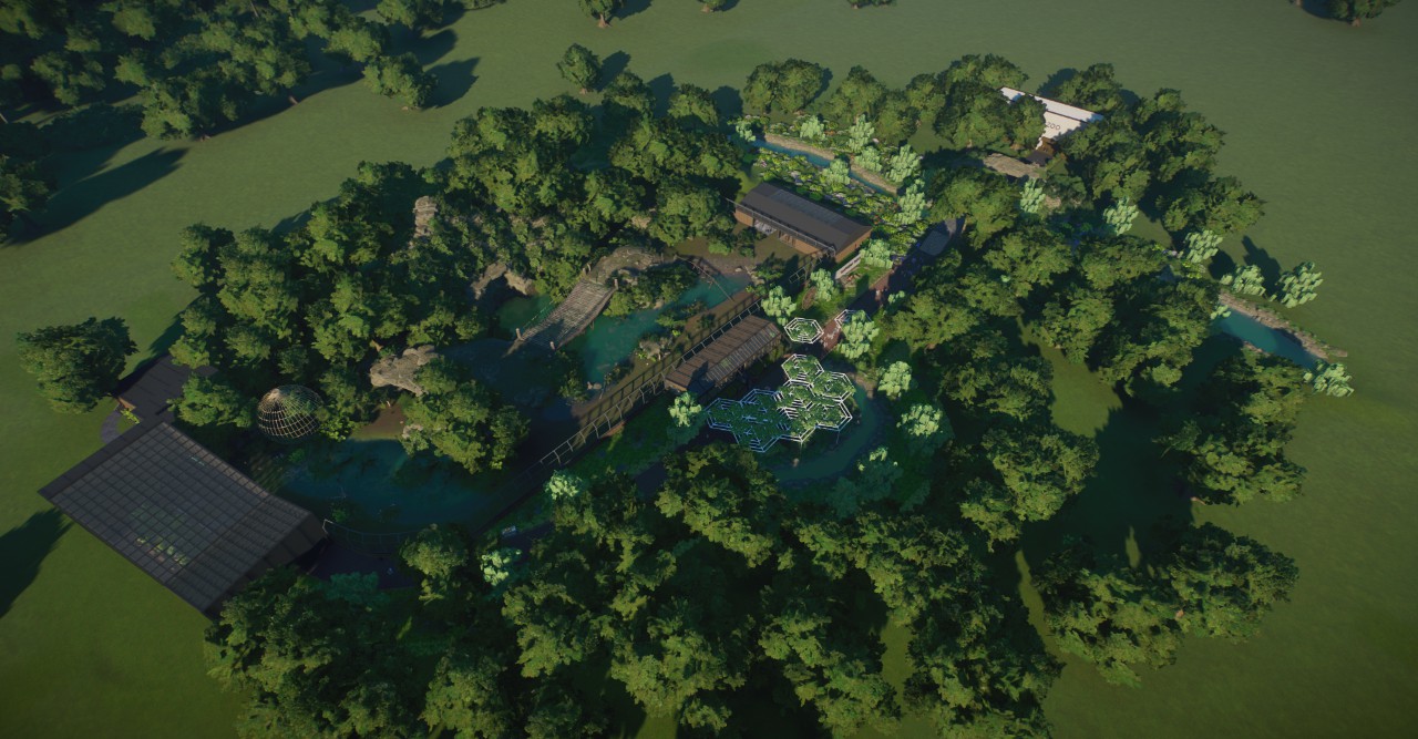 Entrance and Panthera onca habitat入口和美洲豹栖息地