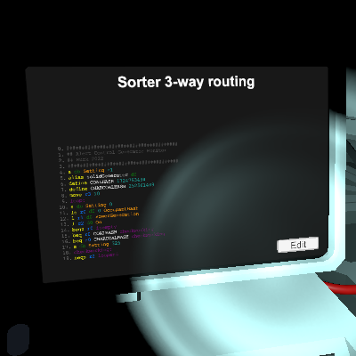 Sorter 3-way routing